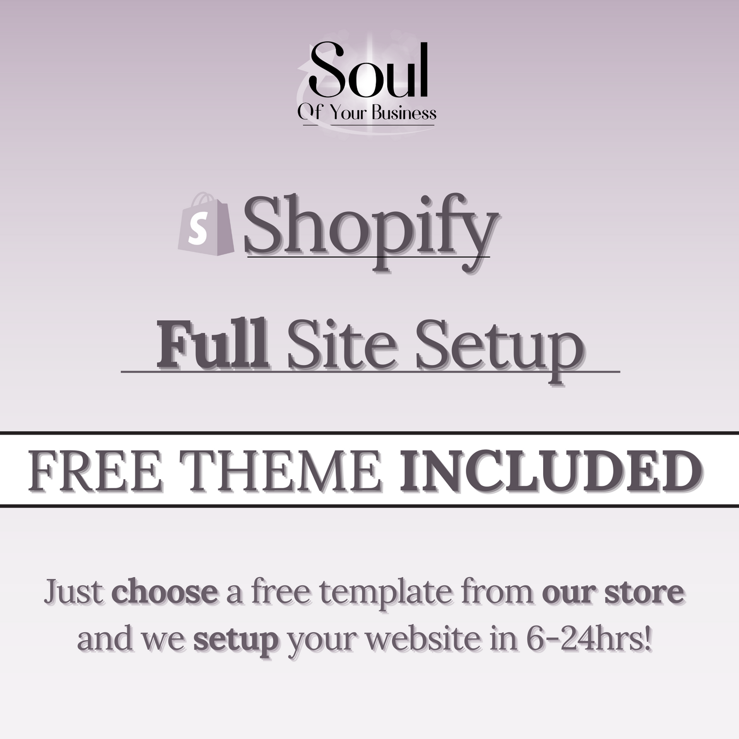 Shopify Full Site Setup - Free Theme Included