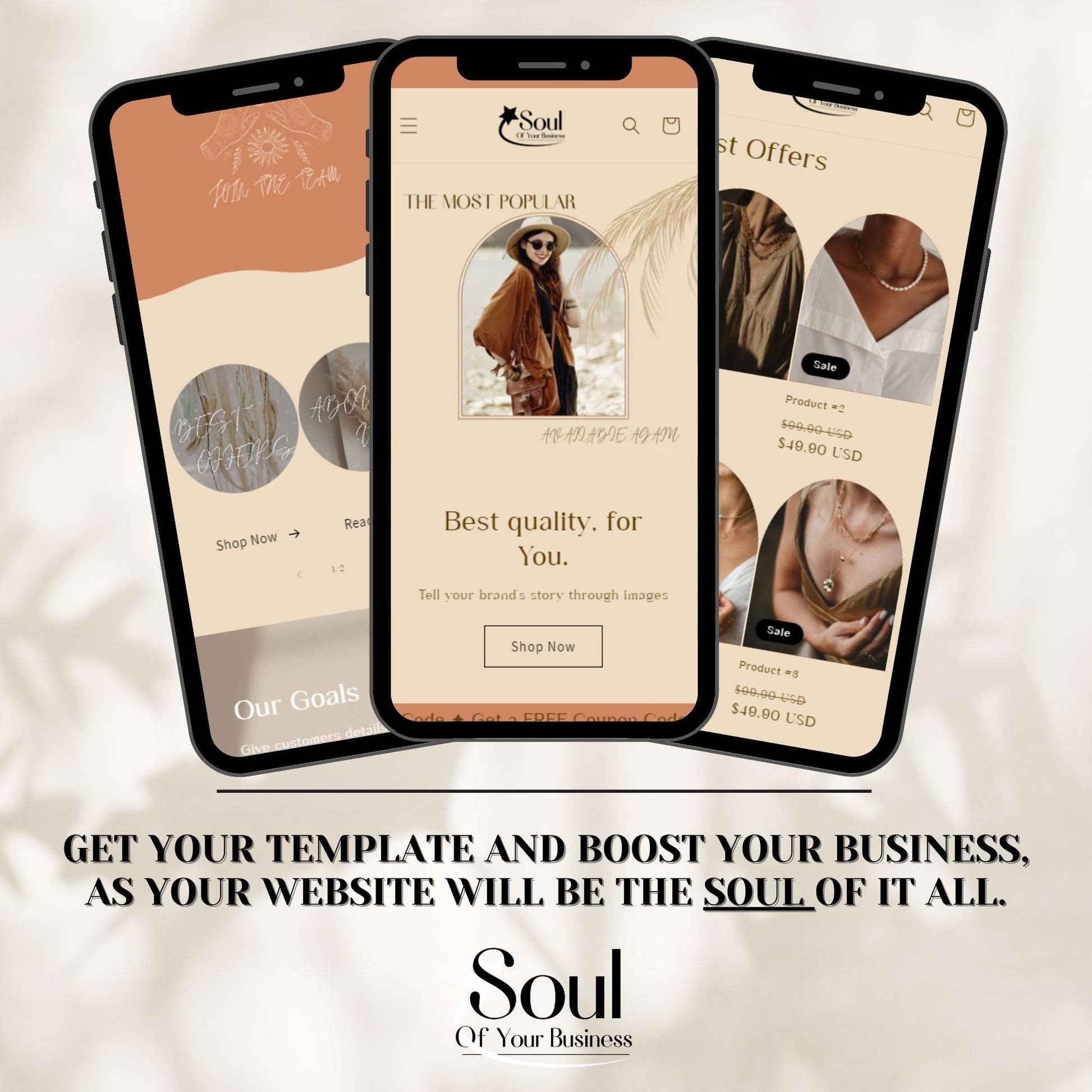 Bohemian Boutique Website Template - Soul Of Your Business