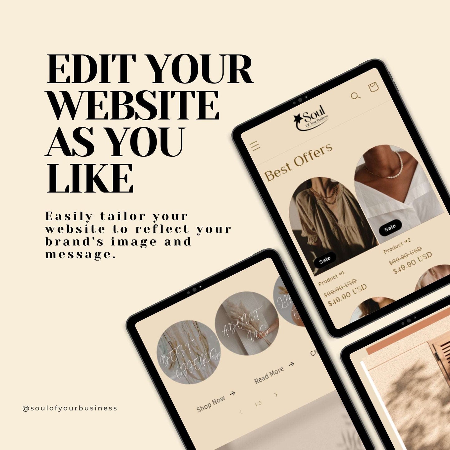 Bohemian Boutique Website Template - Soul Of Your Business