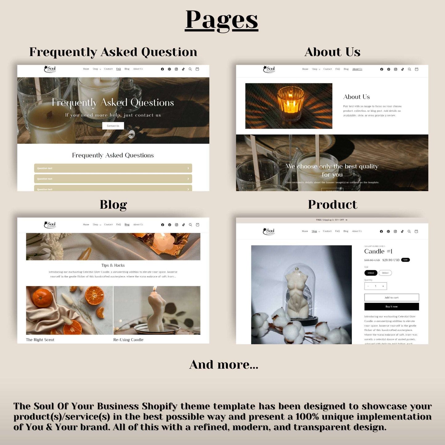 Candle Website Template - Ohlum - Soul Of Your Business