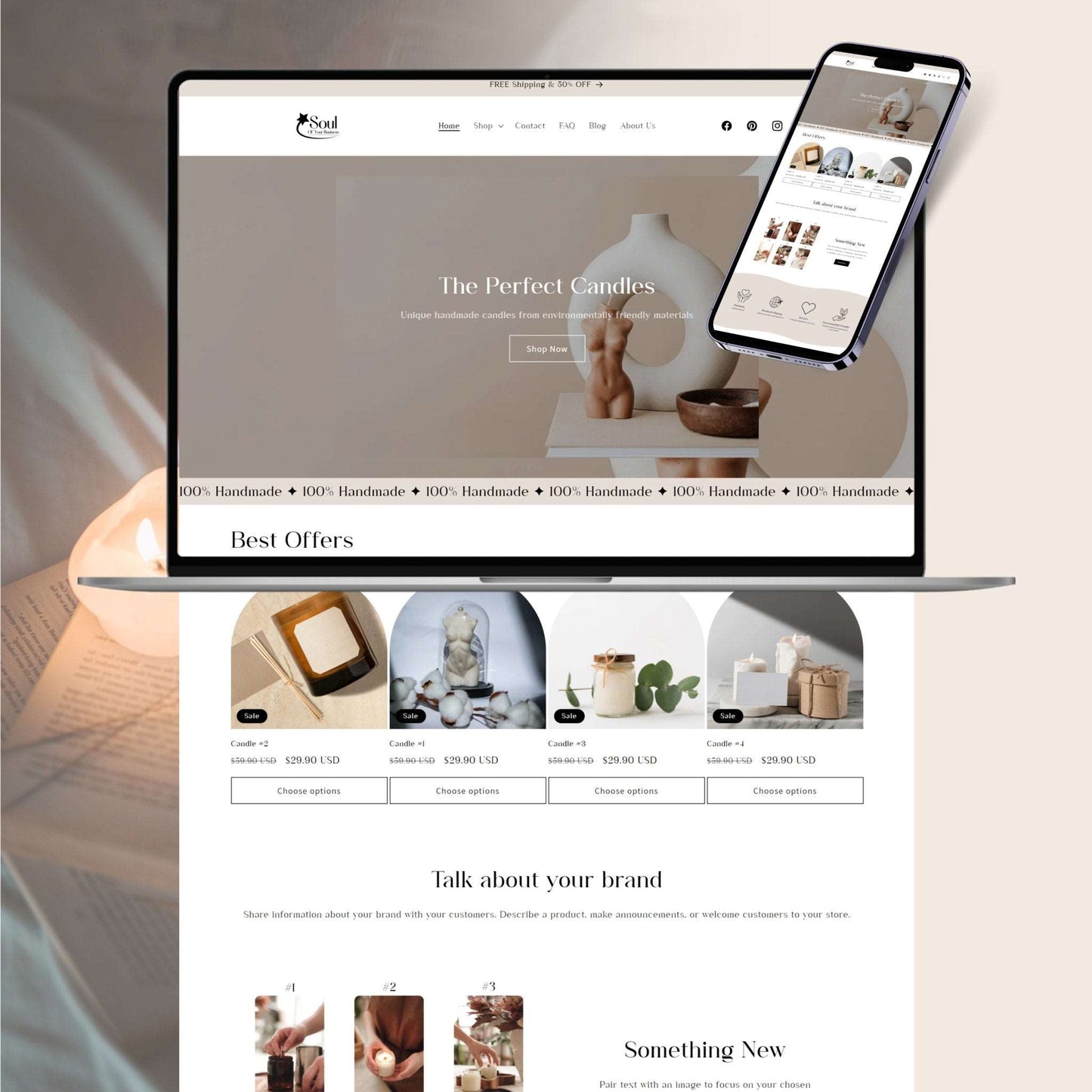 Candle Website Template - Ohlum - Soul Of Your Business