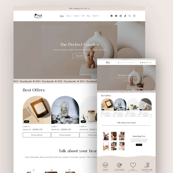 Candle Website Template - Ohlum