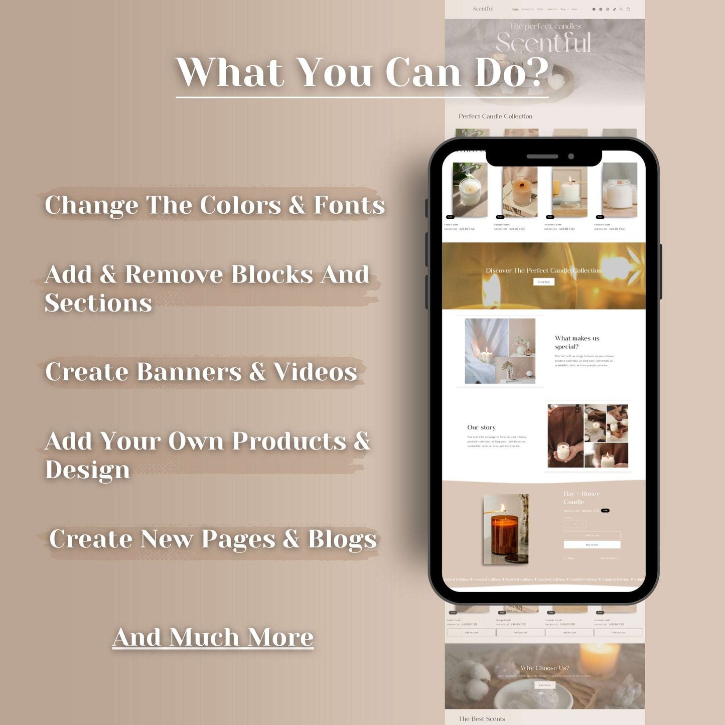 Candle Website Template - Scentful - Soul Of Your Business