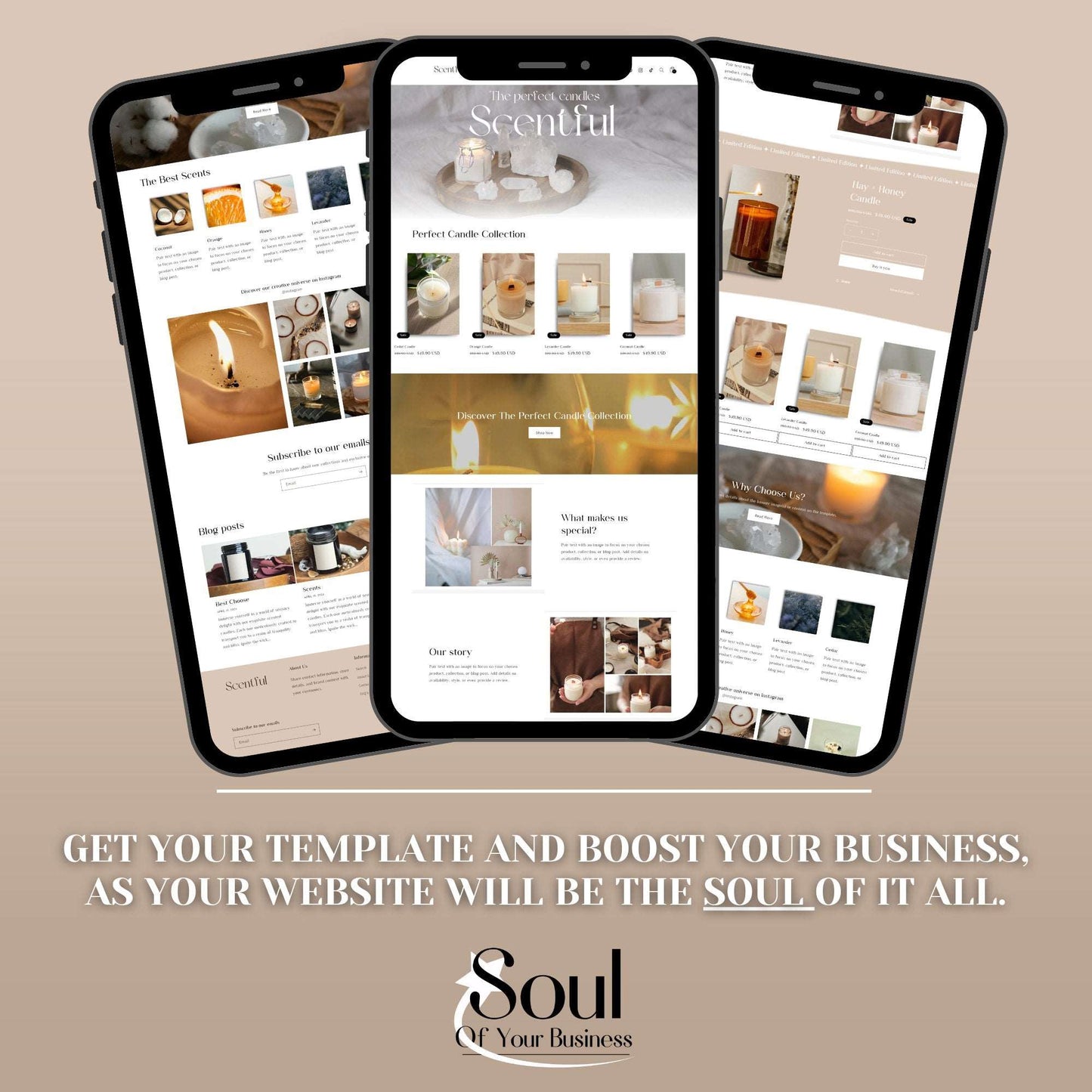 Candle Website Template - Scentful - Soul Of Your Business