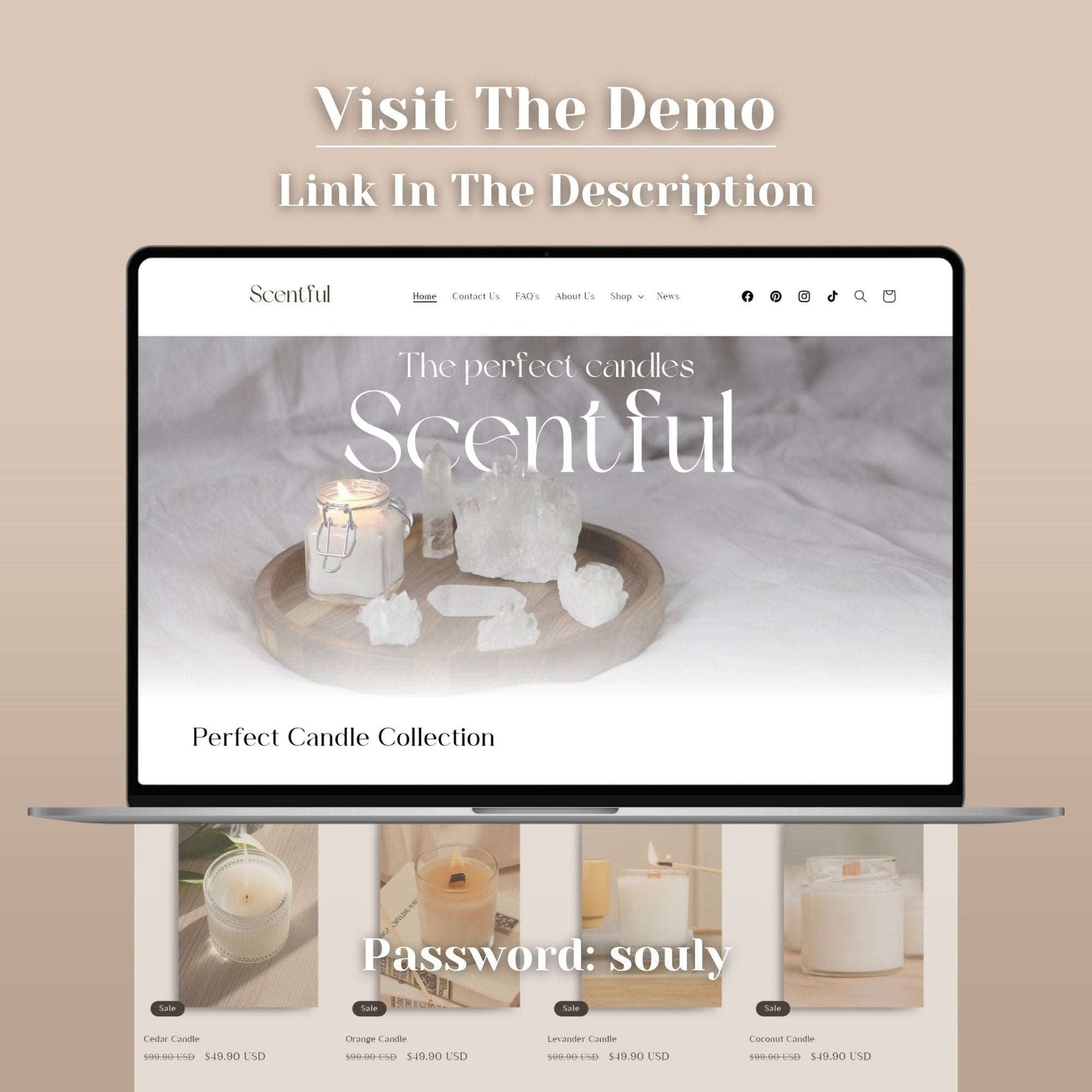 Candle Website Template - Scentful - Soul Of Your Business