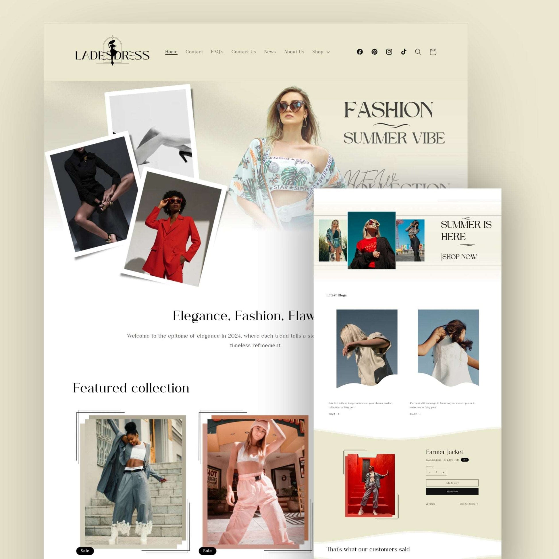 Clothing Website Template - Ladiesdress - Soul Of Your Business