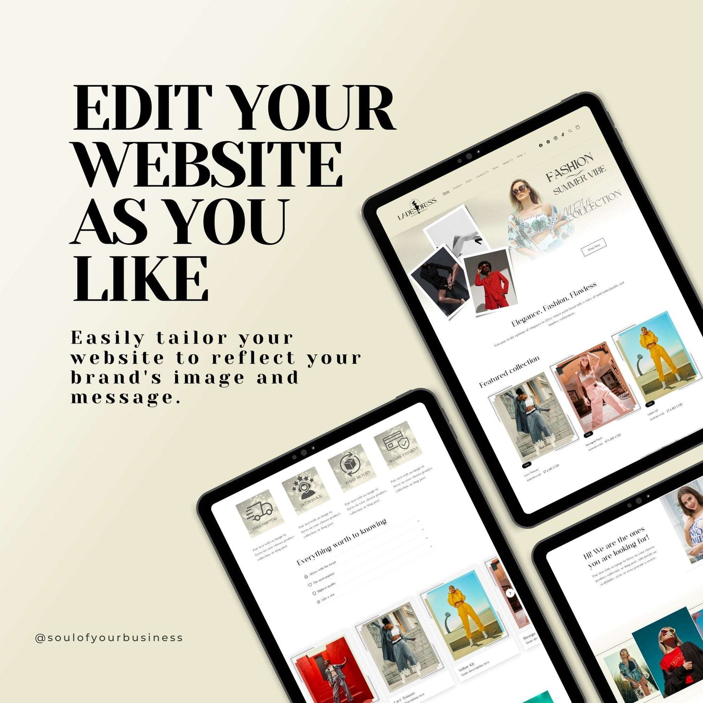 Clothing Website Template - Ladiesdress - Soul Of Your Business