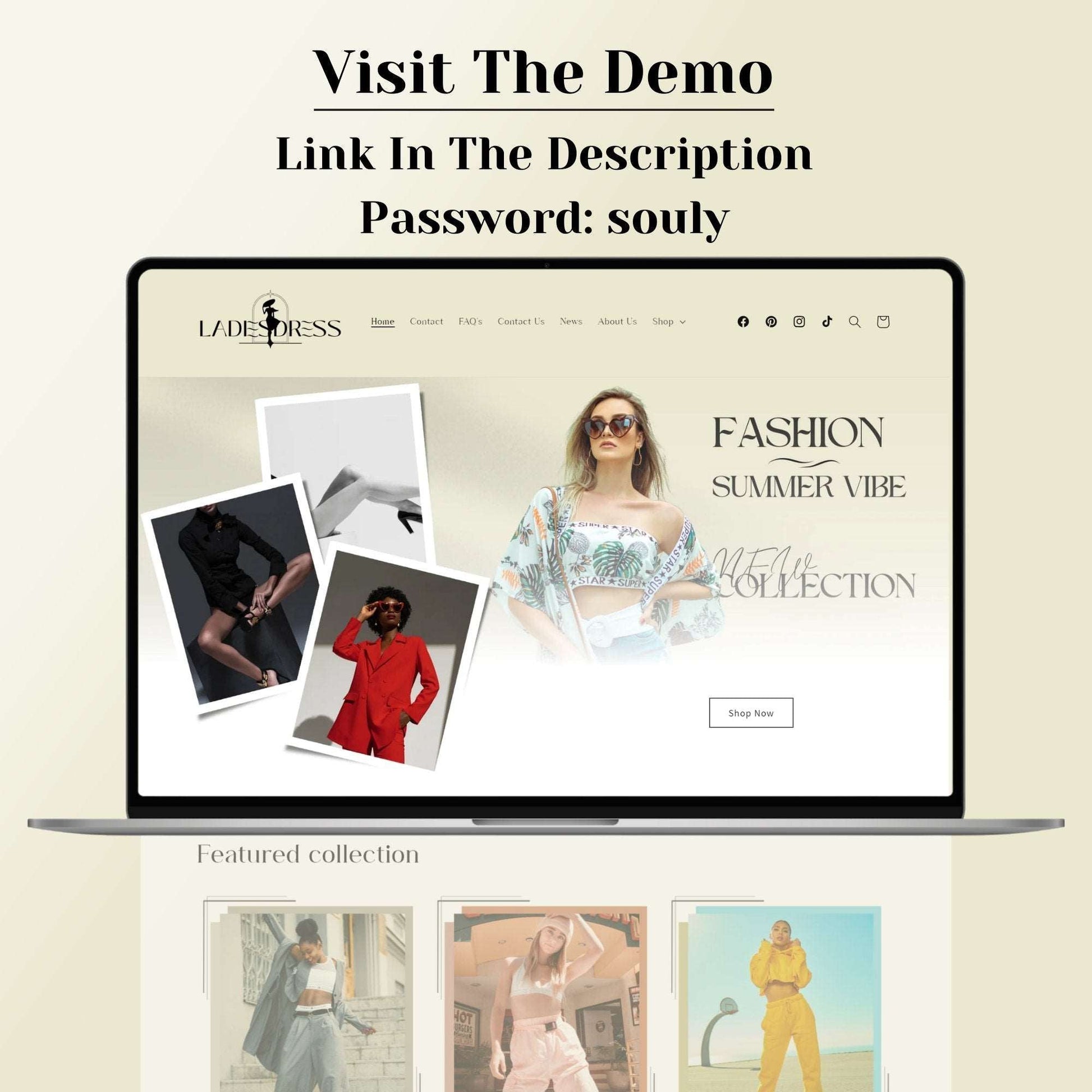 Clothing Website Template - Ladiesdress - Soul Of Your Business