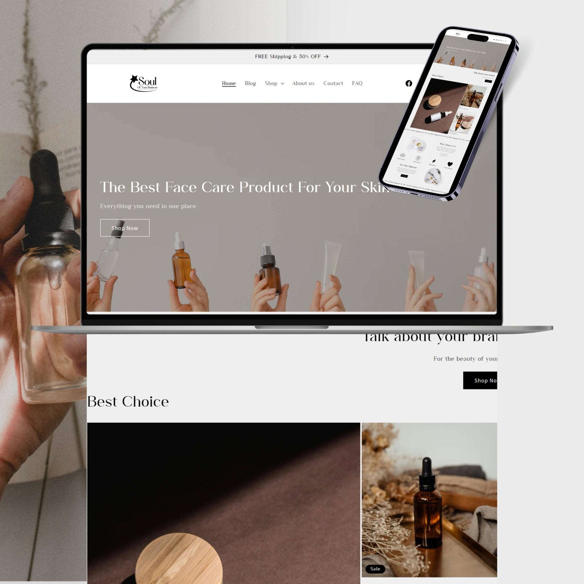 Cosmetics Website Template - Soul Of Your Business