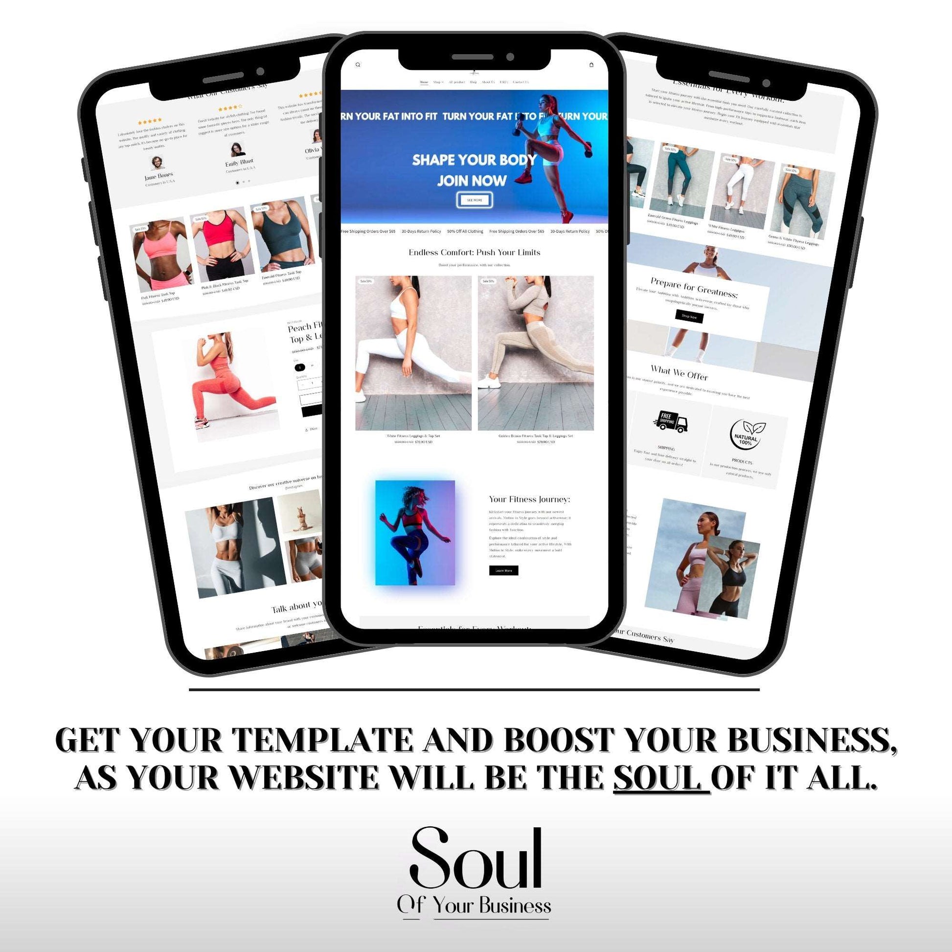 Fitness Website Template - Soul Of Your Business