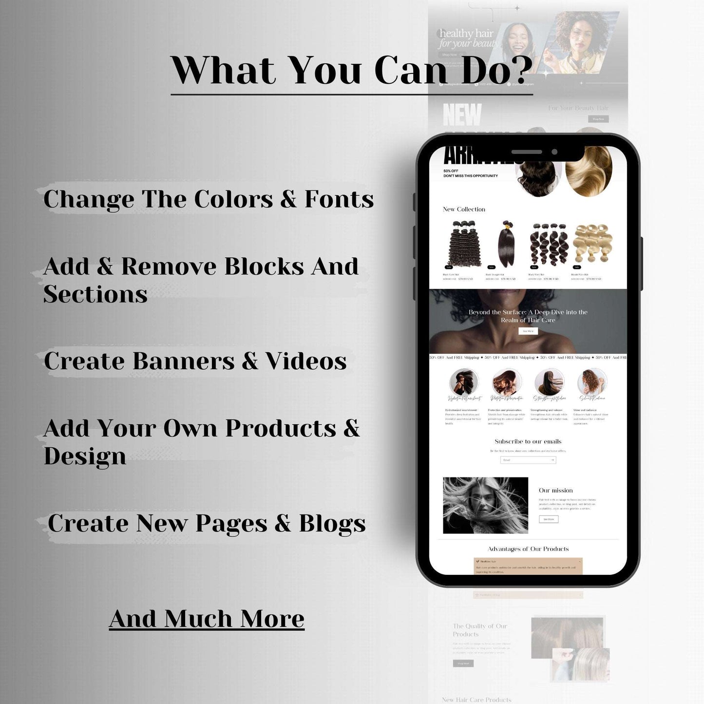 Hair Website Template - The Hairstory - Soul Of Your Business