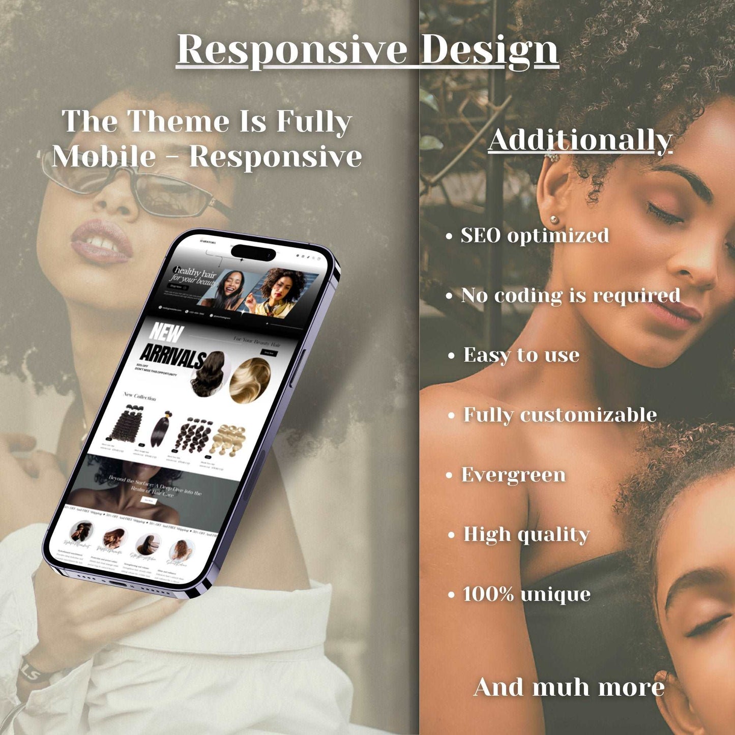 Hair Website Template - The Hairstory - Soul Of Your Business