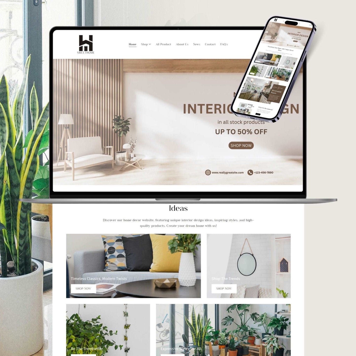 Home Decor Website Template - Soul Of Your Business