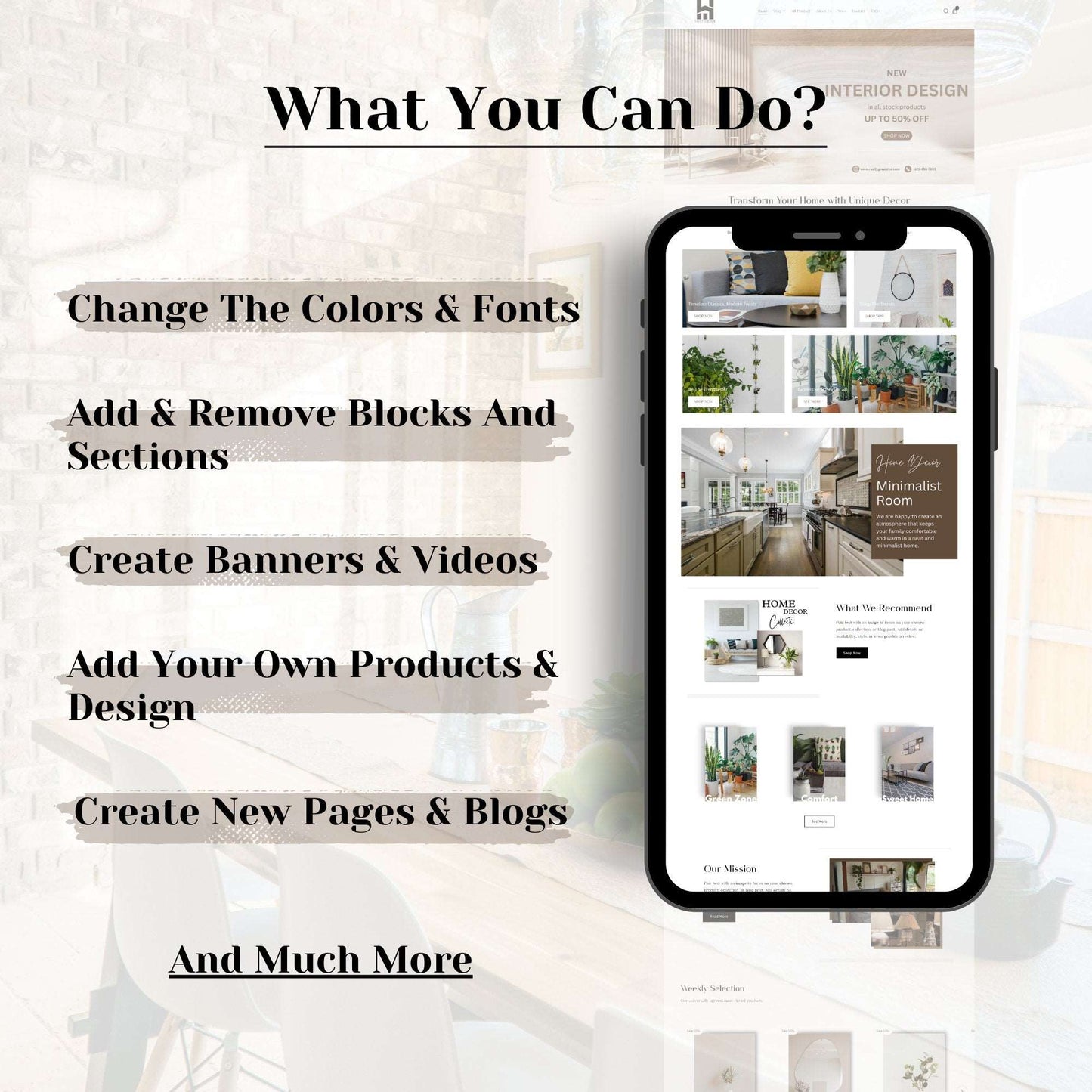 Home Decor Website Template - Soul Of Your Business