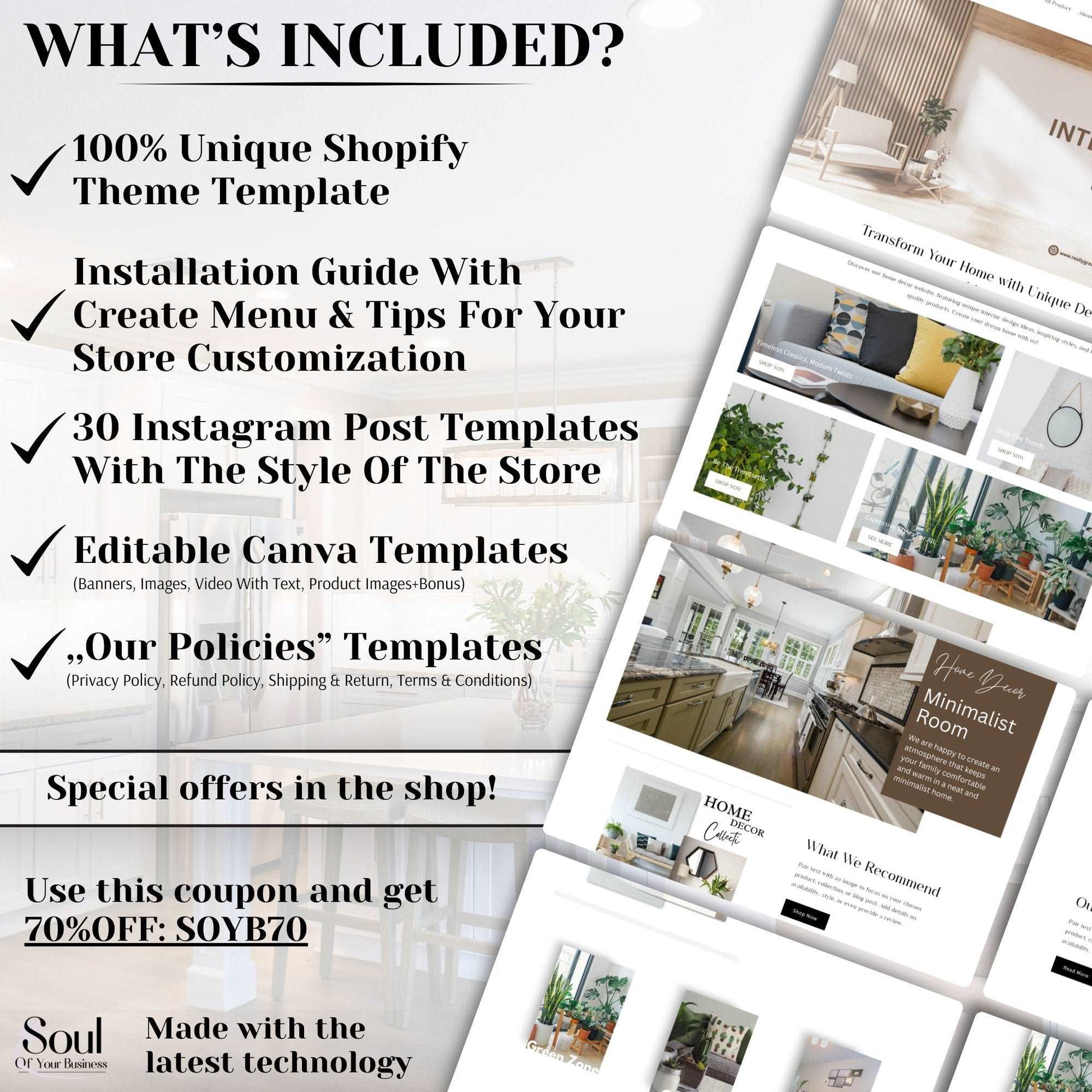 Home Decor Website Template - Soul Of Your Business