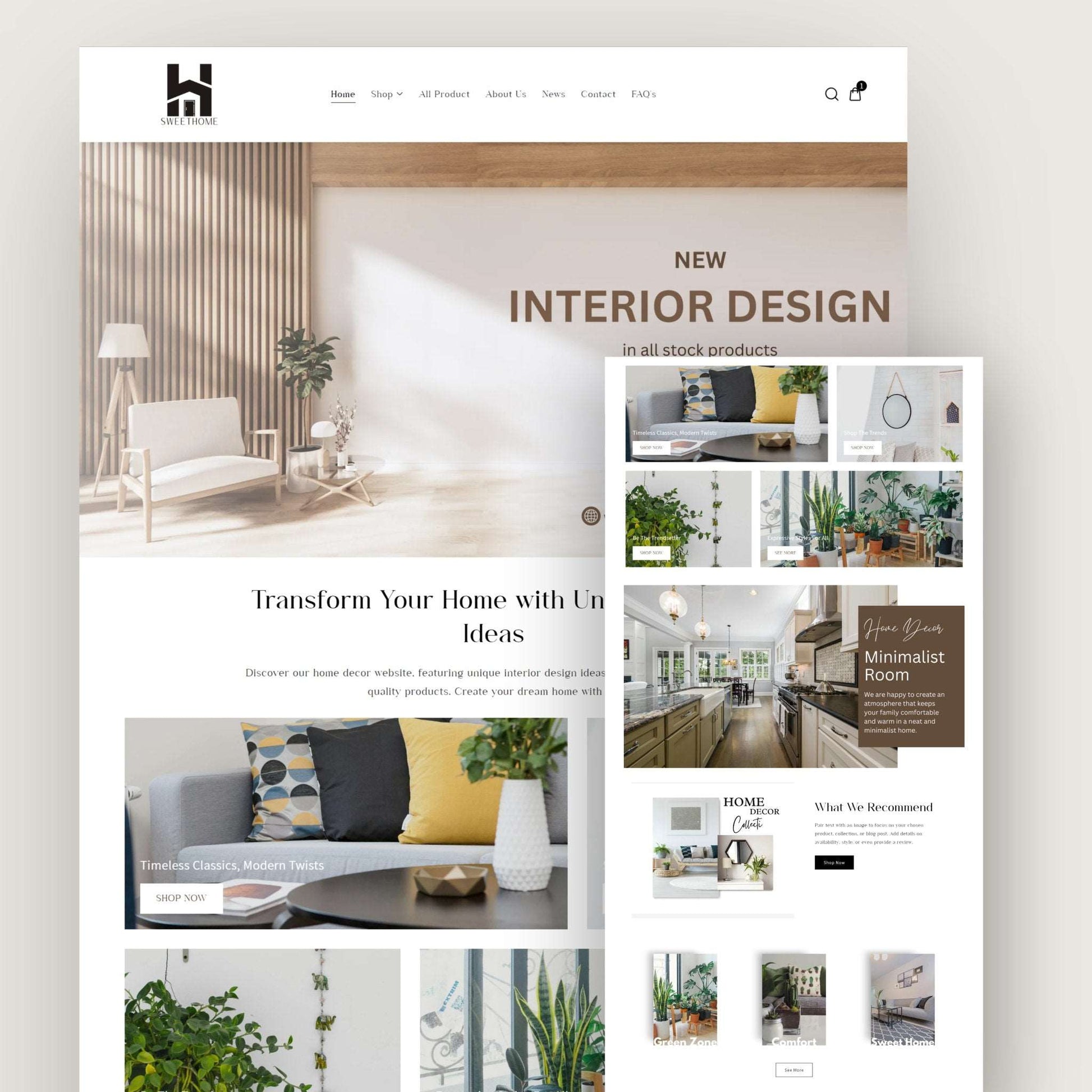 Home Decor Website Template - Soul Of Your Business