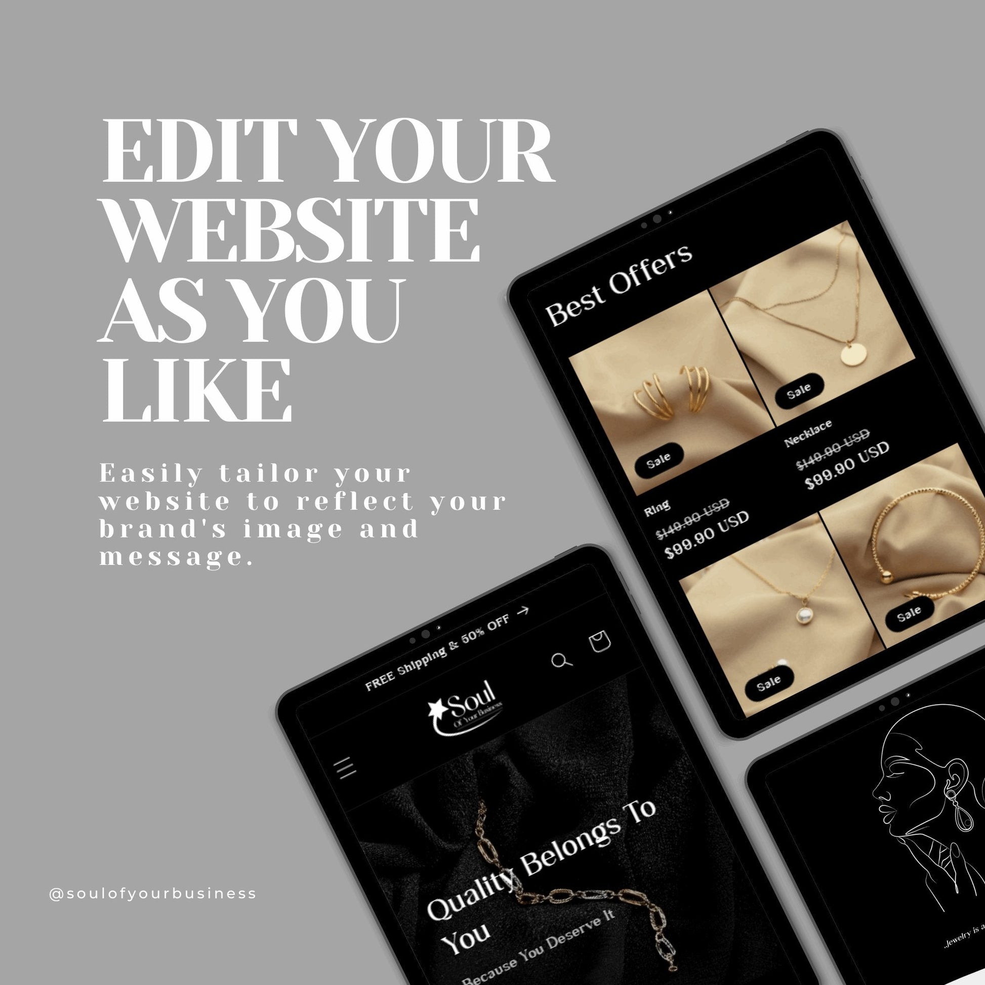 Luxury Accessories Website Template - Soul Of Your Business