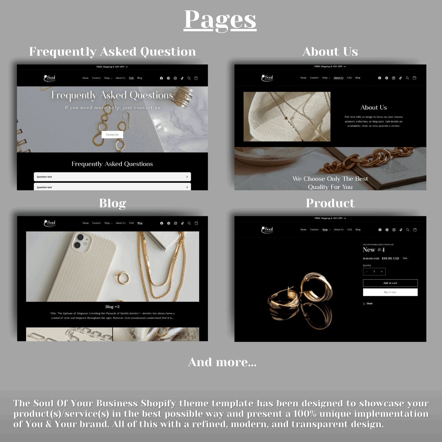 Luxury Accessories Website Template - Soul Of Your Business