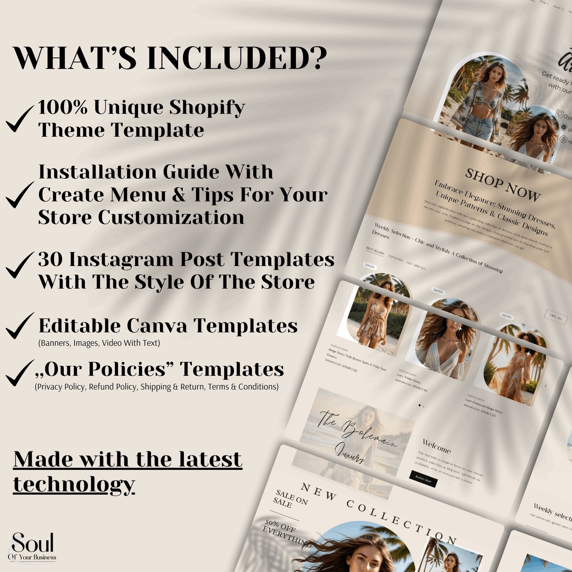 Luxury Bohemian Boutique Website Template - Splendora - Soul Of Your Business