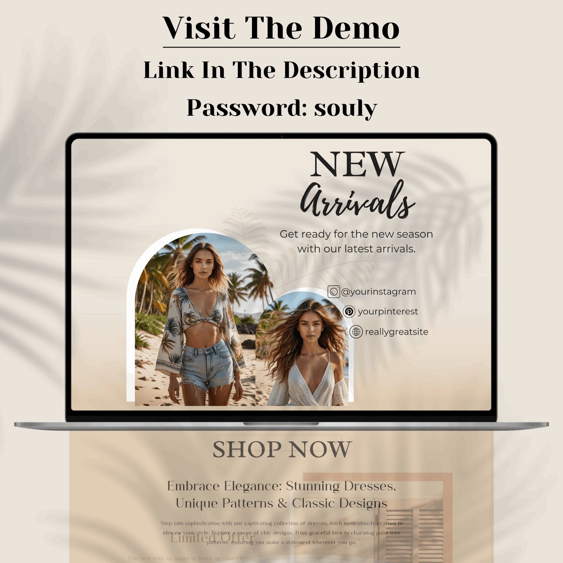 Luxury Bohemian Boutique Website Template - Splendora - Soul Of Your Business