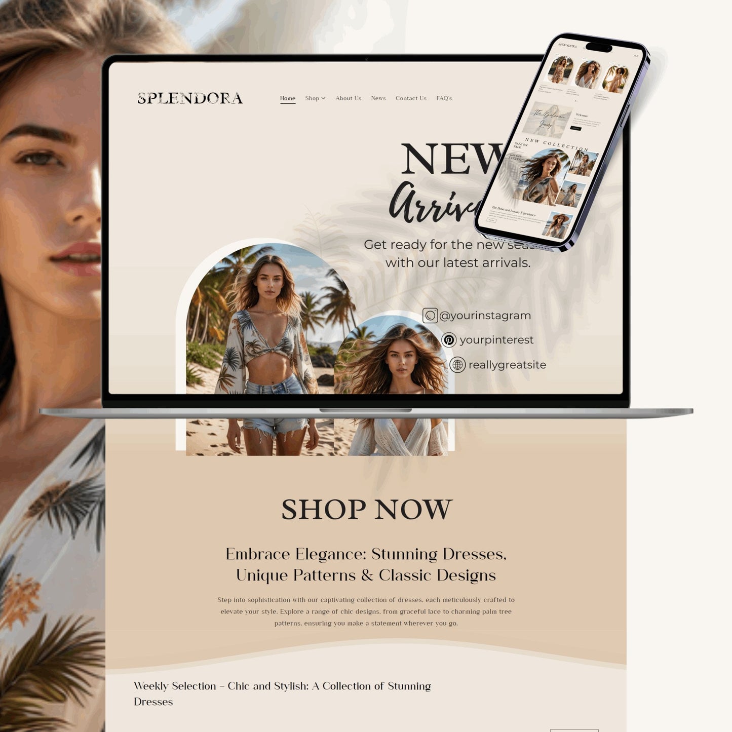 Luxury Bohemian Boutique Website Template - Splendora - Soul Of Your Business