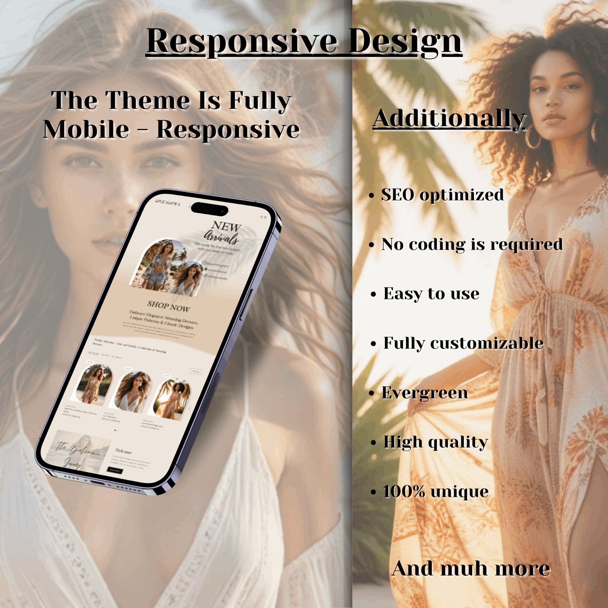 Luxury Bohemian Boutique Website Template - Splendora - Soul Of Your Business