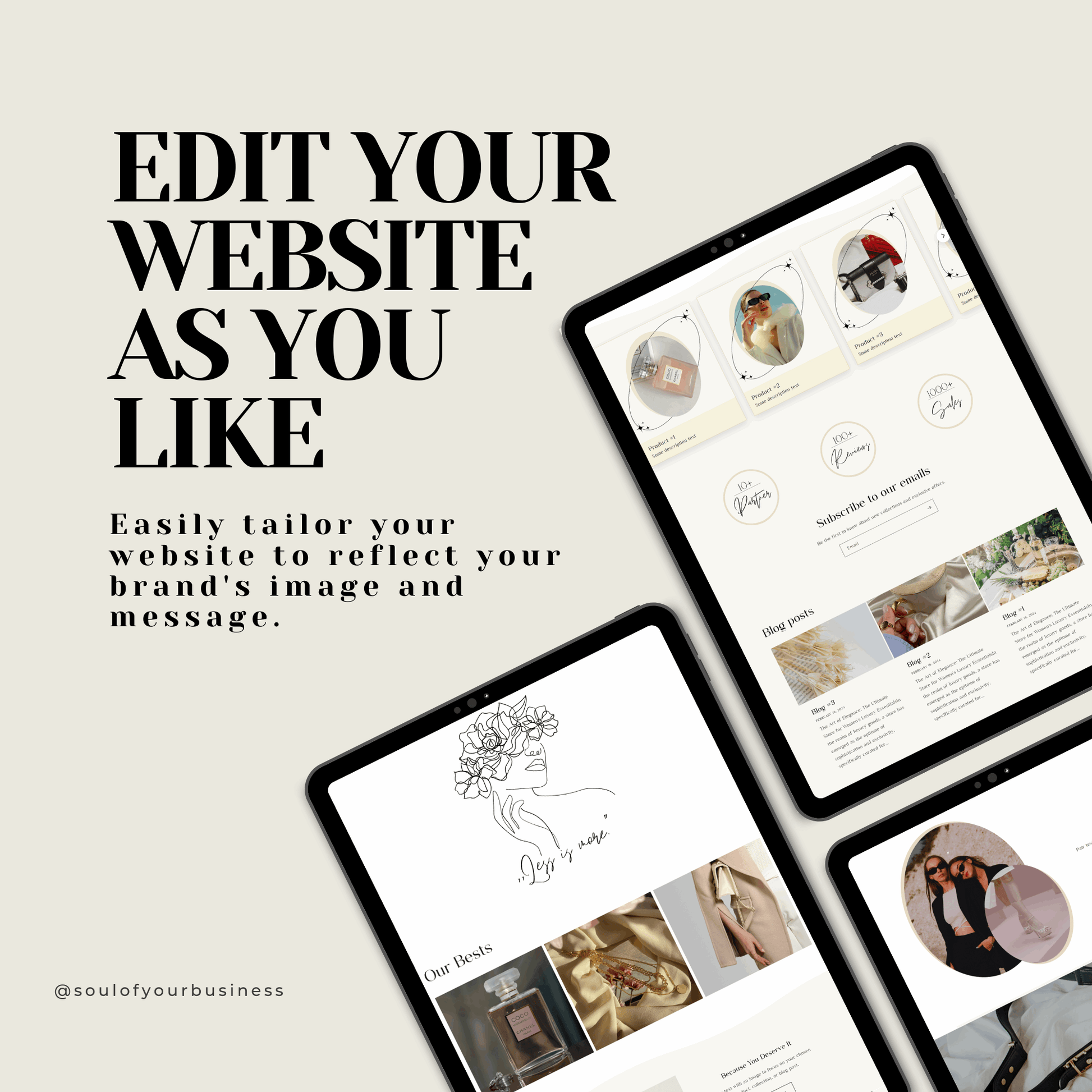 Luxury Clothing Website Template - Eve'sLuxe - Soul Of Your Business