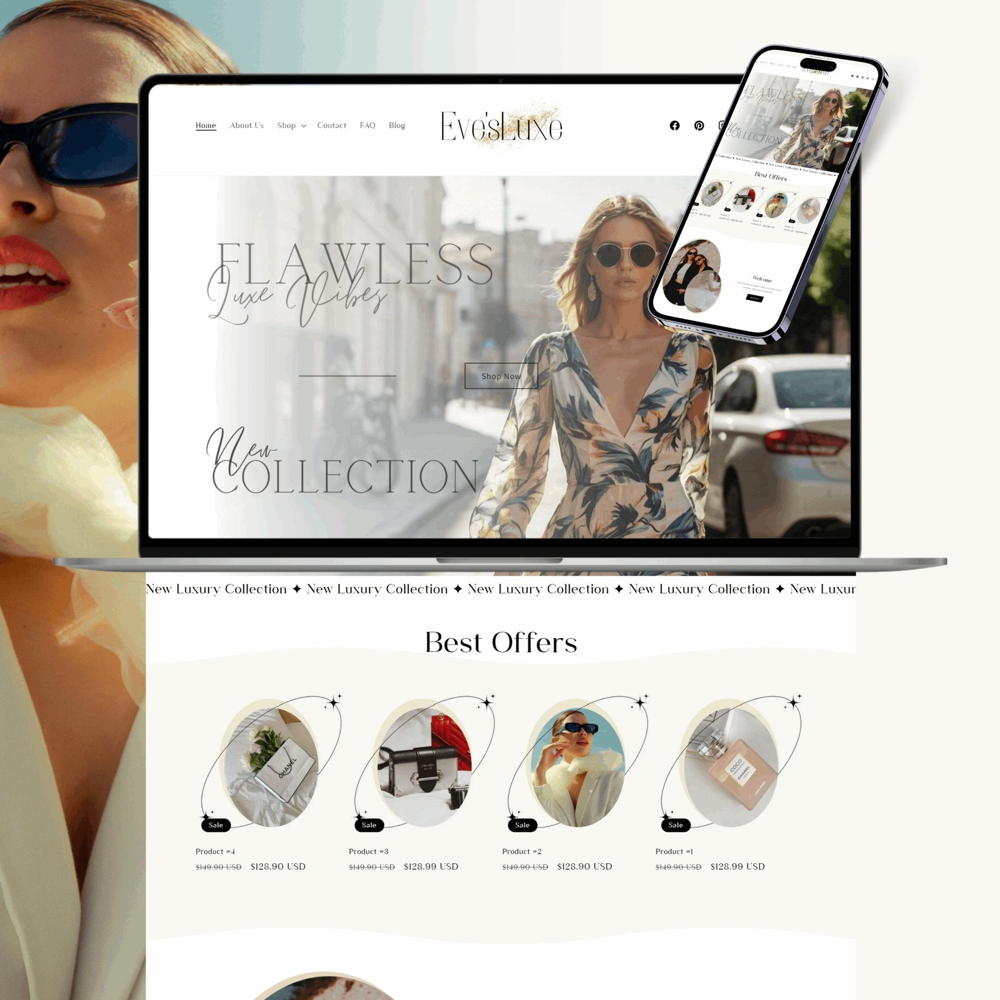 Luxury Clothing Website Template - Eve'sLuxe - Soul Of Your Business