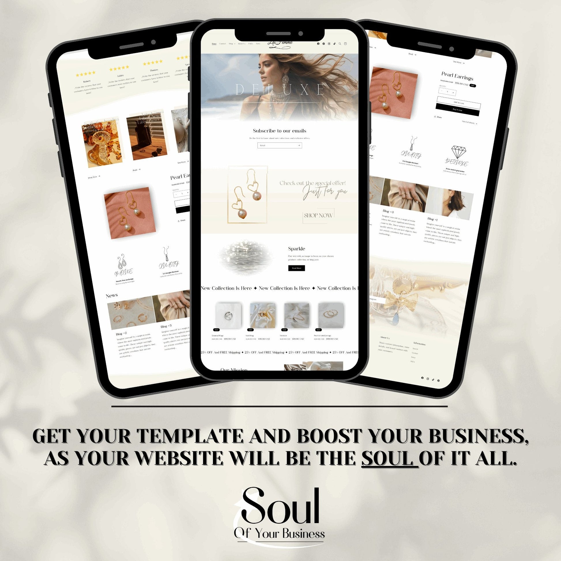 Luxury Jewelry Website Template - LaFemme - Soul Of Your Business