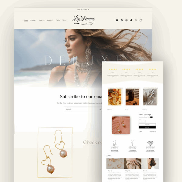 Luxury Jewelry Website Template - LaFemme