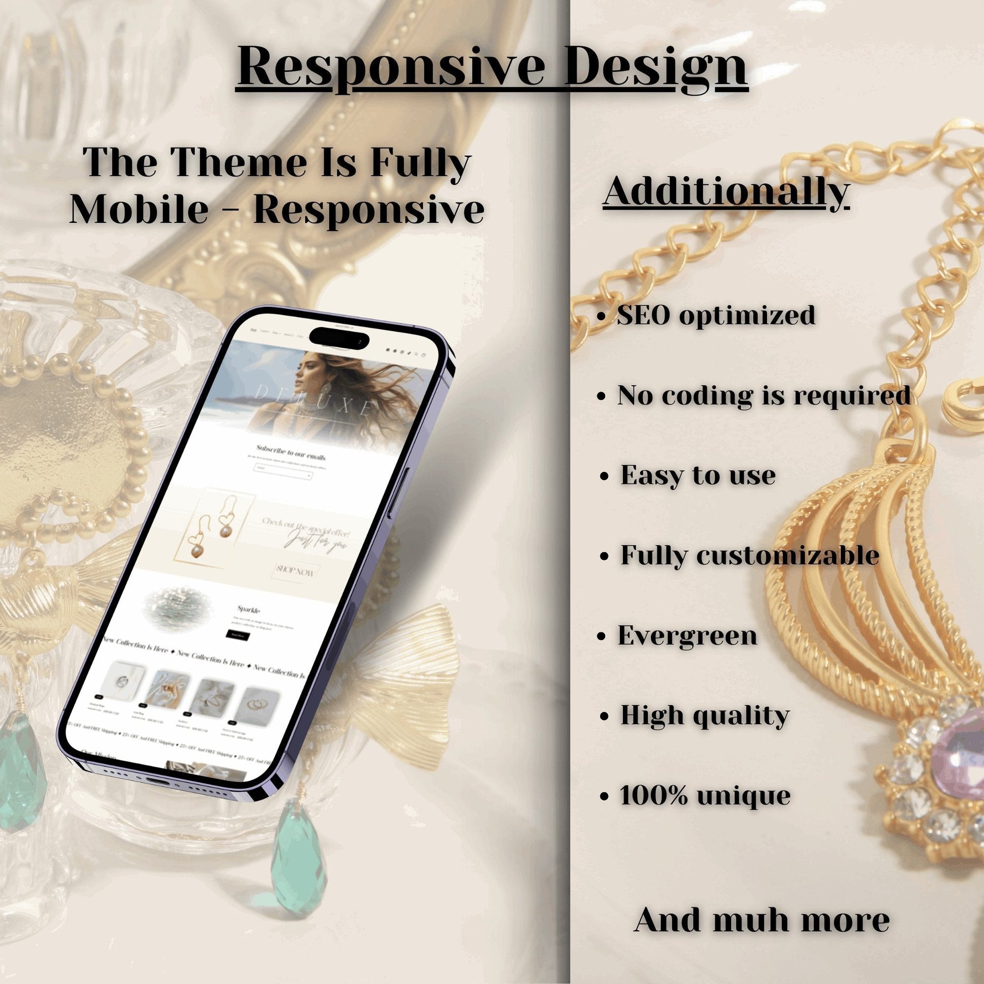 Luxury Jewelry Website Template - LaFemme - Soul Of Your Business