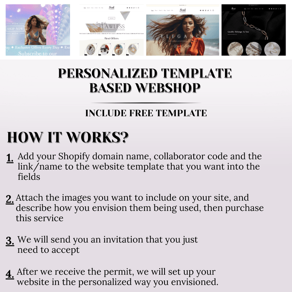 Personalized Template Based Webshop - Include Free Template