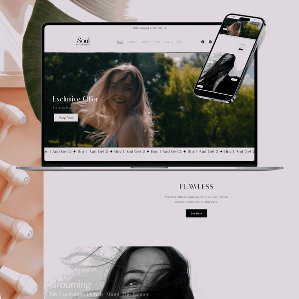 Pink Hair Website Template